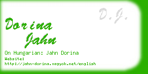dorina jahn business card